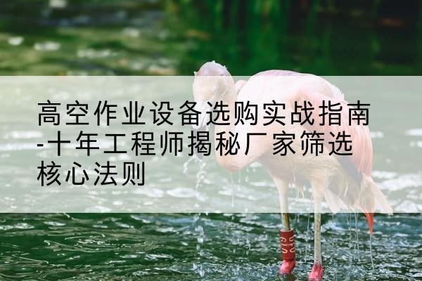 相城剪叉式升降机厂家-高空作业设备选购实战指南-十年工程师揭秘厂家筛选核心法则